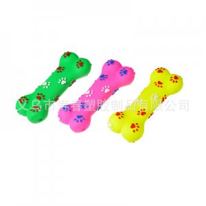 搪膠擠壓發(fā)聲玩具 腳印骨頭OEM/ODM代加工