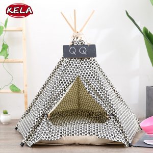 KELA寵物帳篷灰眼睛中小型犬狗窩代加工貼牌OEM/ODM