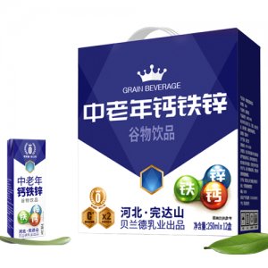 完達(dá)山貝蘭德中老年鈣鐵鋅谷物飲品豎提禮盒