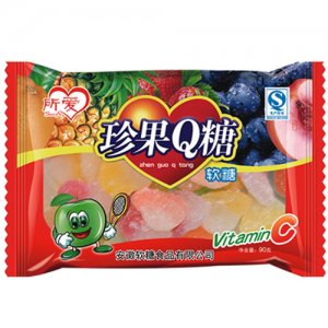 所愛珍果Q糖90g紅色