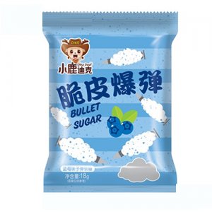 華之杰小鹿迪克脆皮爆彈藍莓味子彈軟糖18g