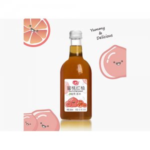 小甜牛蜜桃紅柚飲品