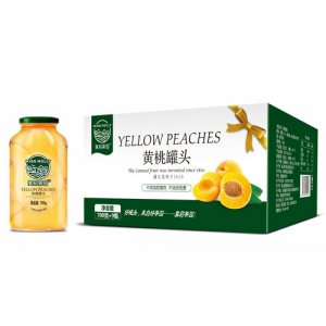 莫莉果園黃桃罐頭玻璃瓶裝精品禮盒
