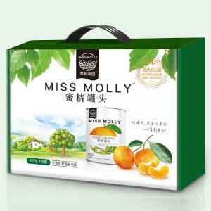 莫莉果園馬口鐵蜜桔罐頭高檔禮盒