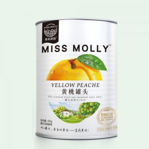 莫莉果園鐵罐黃桃罐頭