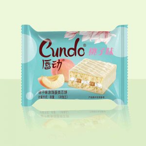 唇動桃子味涂飾蛋類芯餅