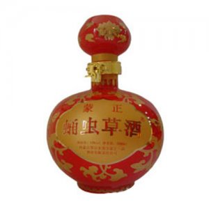 蒙正蛹蟲草酒景德鎮紅瓷瓶