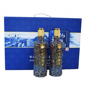 何小米酒純糧白藍色套盒