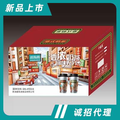 千禧島港式蜜桃牛乳茶奶茶6杯混合裝