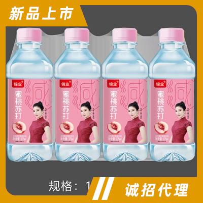 錦業蜜桃蘇打無氣蘇打果味飲料375ml×12瓶