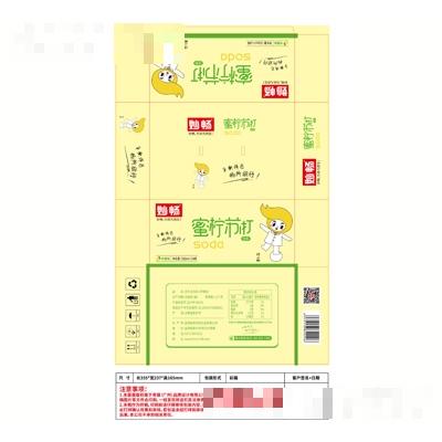 妙暢蘇打水飲料（方瓶）（外箱）_檸檬味