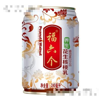 福六個(gè)240ml養(yǎng)生花生核桃乳