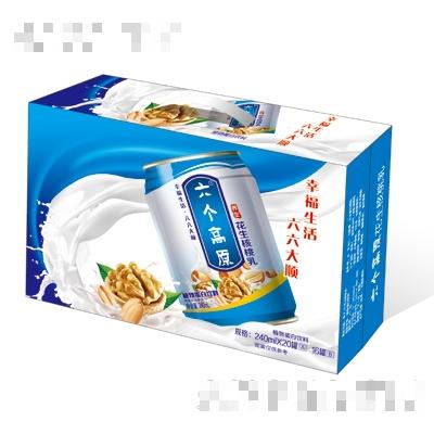 六個(gè)高原養(yǎng)生花生核桃乳植物蛋白飲料（矮罐藍(lán)箱）