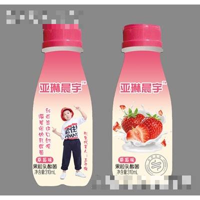 亞琳晨宇果粒酸奶草莓味310ml