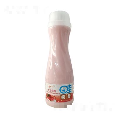 初一芝士奶昔草莓味椰果果粒乳酸菌飲品420ml