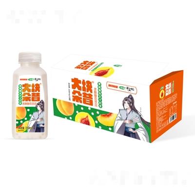 浩明大塊朵昔黃桃爆珠西米露發酵酸奶飲品350ml
