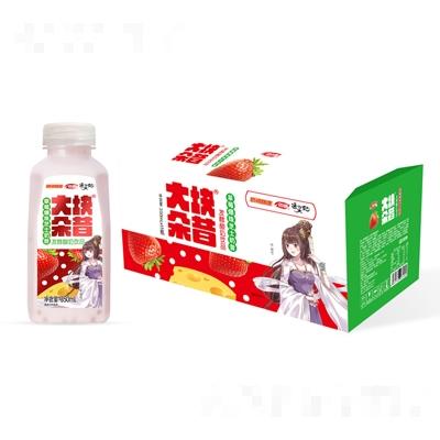 浩明大塊朵昔草莓爆珠芝士奶昔發酵酸奶飲品350ml