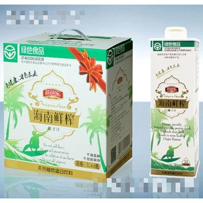 芭芭樂·綠色食品海南鮮榨椰汁1LX6