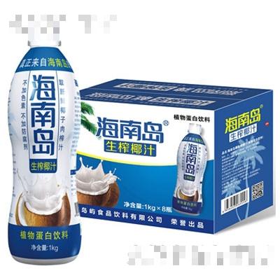 海南島生榨椰汁1千克x8瓶