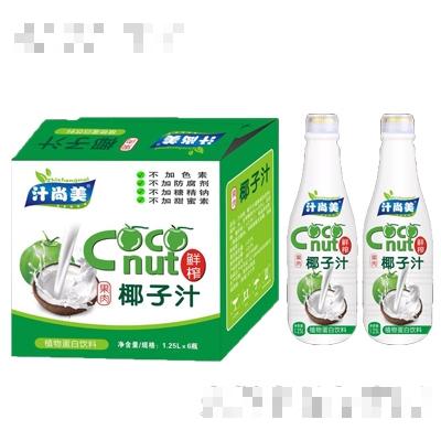 汁尚美鮮榨椰子汁植物蛋白飲料1.25Lx6瓶
