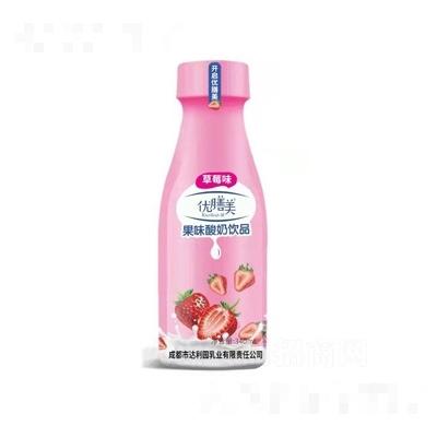 達(dá)利園優(yōu)膳美草莓味果味酸奶飲品340ml
