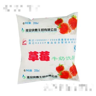 快鹿草莓牛奶飲品