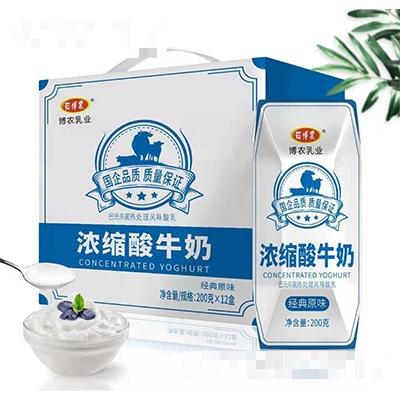 博農(nóng)濃縮酸牛奶200gx12盒