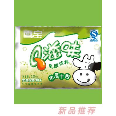 雪寶Q滋味木瓜加杏乳酸飲料