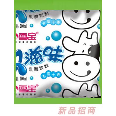 雪寶Q滋味木瓜加杏乳酸飲料