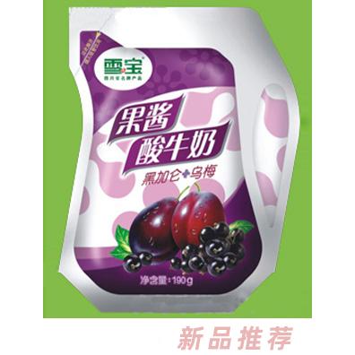 雪寶黑加侖＋烏梅果醬酸牛奶