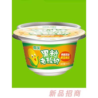 雪寶玉米果粒老酸奶