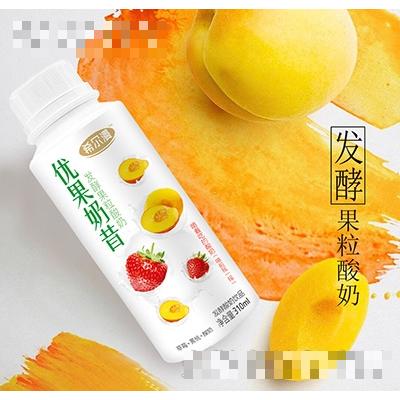 希爾漫優(yōu)果奶昔草莓+黃桃酸奶飲品310ml
