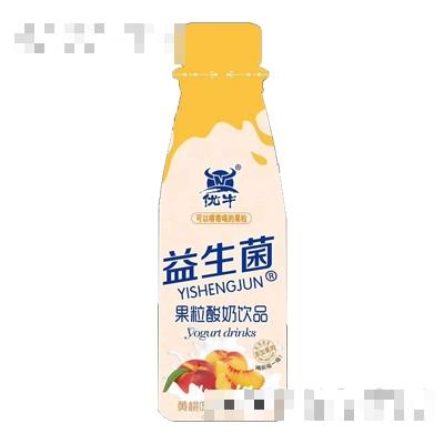 優牛益生菌黃桃味果粒酸奶310ml