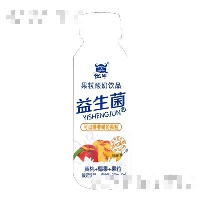 優牛益生菌果粒酸奶黃桃味310ml