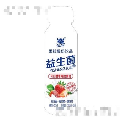 優牛益生菌果粒酸奶草莓味310ml