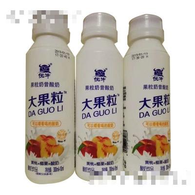 優牛果粒奶昔酸奶大果粒黃桃椰果酸奶310ml