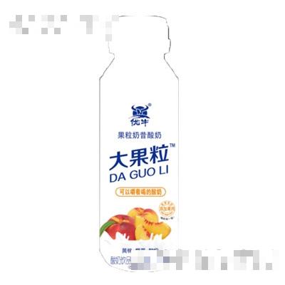 優牛大果粒黃桃味酸奶飲品310ml