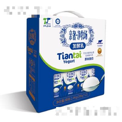 天太乳業(yè)親奢凈牧場原味酸奶200gX12