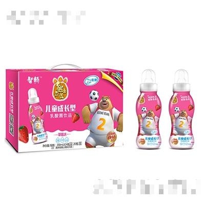 熊出沒兒童成長型乳酸菌飲品草莓味200mlx24瓶