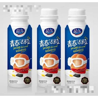 菌兀青春活粒黃桃味果粒酸奶飲品310ml