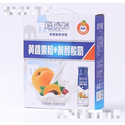 嗒詩咪黃桃果粒酸奶280mlx10