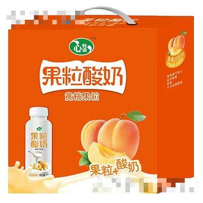 心牧語果粒酸奶黃桃果粒