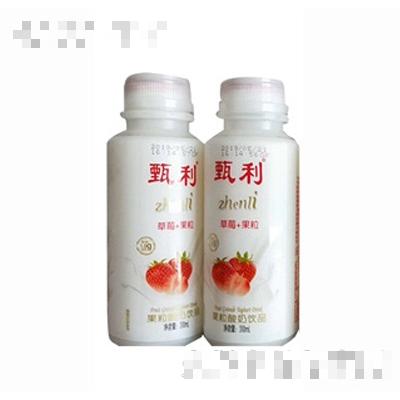 甄利草莓果粒酸奶飲品310ml