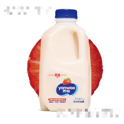 喜盈門養味發酵型酸奶桶裝草莓味1kg