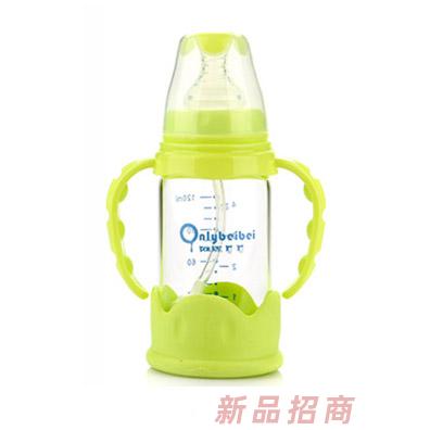 唯昵貝貝WA45標口防摔玻璃奶瓶綠色120ml