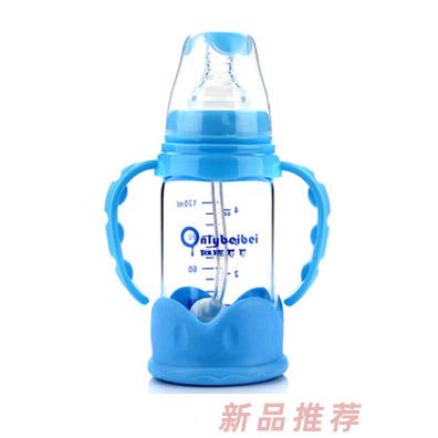 唯昵貝貝WA45標口防摔玻璃奶瓶藍色120ml