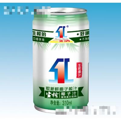 一支清生榨椰子汁310ml