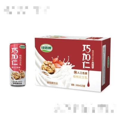 綠思康巧加仁核桃花生乳240mlX20