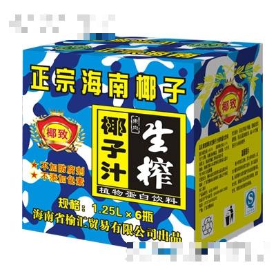 椰致生榨椰子汁1.25L*6
