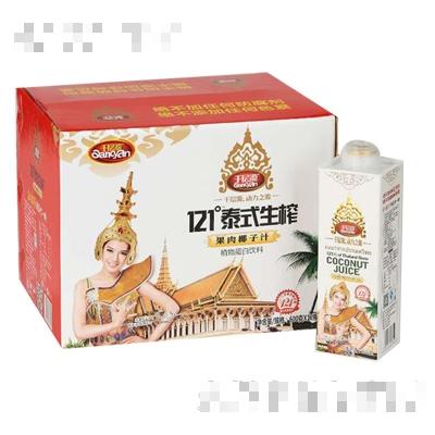 千層源121°泰式生榨果肉椰子汁600ml（方盒）